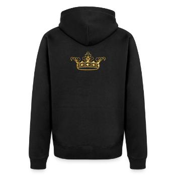 Couronne prinole - Veste à capuche bio Premium Unisexe - noir - Dos - Nico (187cm)