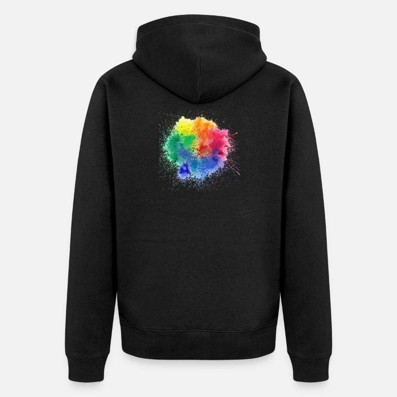 Pop de couleur Design - Veste à capuche bio Premium Unisexe - noir