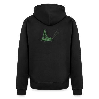 sauterelle - Veste à capuche bio Premium Unisexe - noir - Dos - Nico (187cm)