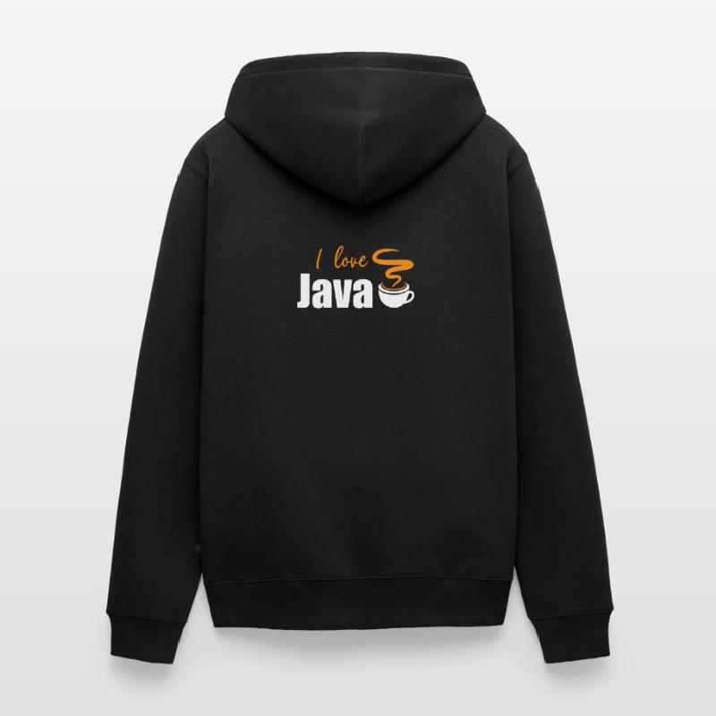 Ich liebe Java Unisex Premium Bio Zip Hoodie