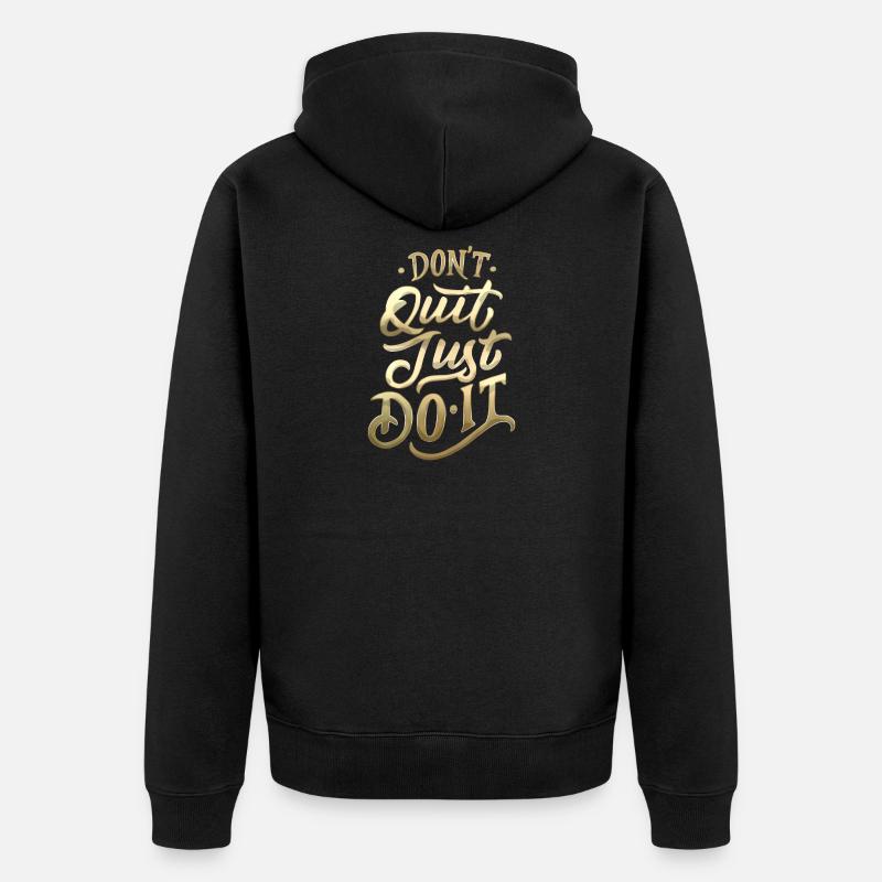 Ne quittez pas Gradient Script - Veste à capuche bio Premium Unisexe - noir