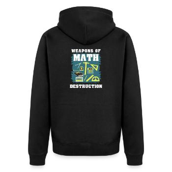 Cadeau math math - Veste à capuche bio Premium Unisexe - noir - Dos - Nico (187cm)