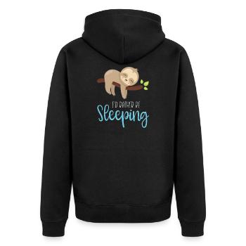 Je préfèrerais dormir - Veste à capuche bio Premium Unisexe - noir - Dos - Nico (187cm)