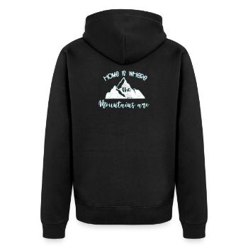 Escalade des montagnes - Veste à capuche bio Premium Unisexe - noir - Dos - Nico (187cm)