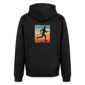 NOUVEAU | Fitness Running Jogging Running Athletic - Veste à capuche bio Premium Unisexe - noir - Dos - Nico (187cm)