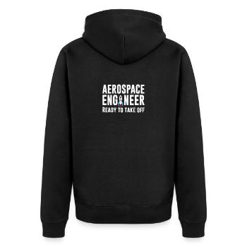Ingénieur en aérospatiale - prêt à partir - Veste à capuche bio Premium Unisexe - noir - Dos - Nico (187cm)
