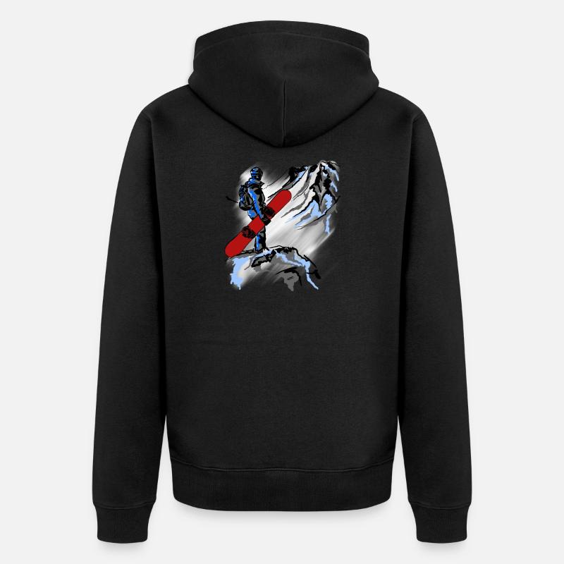 snowboarding - Veste à capuche bio Premium Unisexe - noir