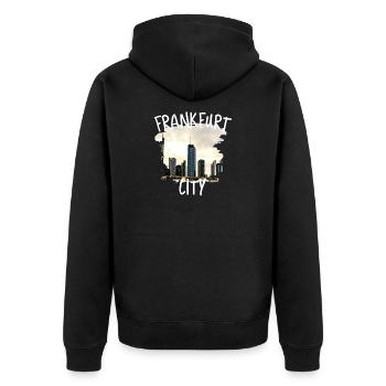 Ville de Francfort - Veste à capuche bio Premium Unisexe - noir - Dos - Nico (187cm)