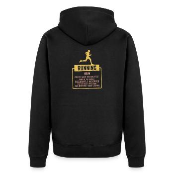 Running Definition Sport Fitness Cadeau - Veste à capuche bio Premium Unisexe - noir - Dos - Nico (187cm)