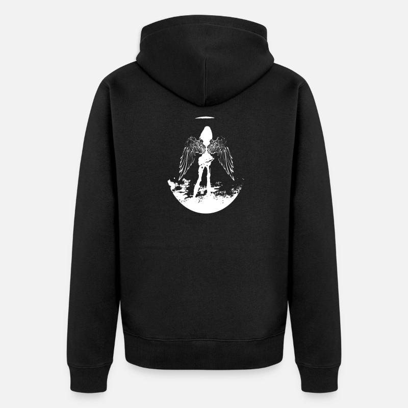 Ange avec des ailes - Veste à capuche bio Premium Unisexe - noir