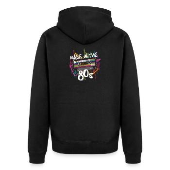 Fabriqué dans les années 80 Cassette des années 80 - Veste à capuche bio Premium Unisexe - noir - Dos - Nico (187cm)