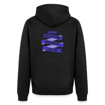 Surely Not Everybody What Kung Fu Fighting - Unisex Premium Organic Zip Hoodie - black - Back - Nico (187cm)