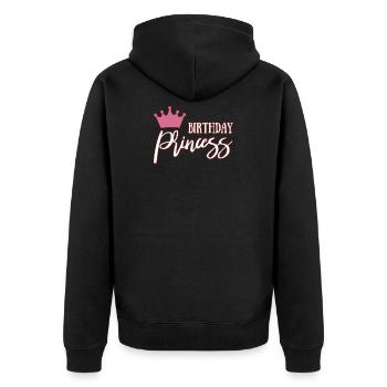 Joyeux anniversaire - Veste à capuche bio Premium Unisexe - noir - Dos - Nico (187cm)