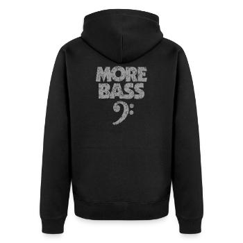 More Basse (Vintage/Gris) Bassistes - Veste à capuche bio Premium Unisexe - noir - Dos - Nico (187cm)