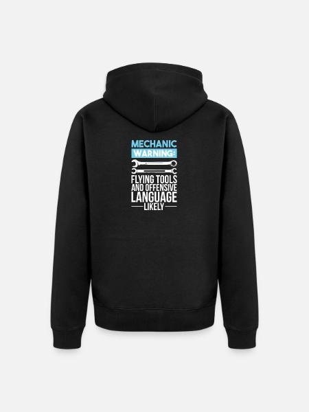 Cadeau de mécanicien automobile - Veste à capuche bio Premium Unisexe - noir