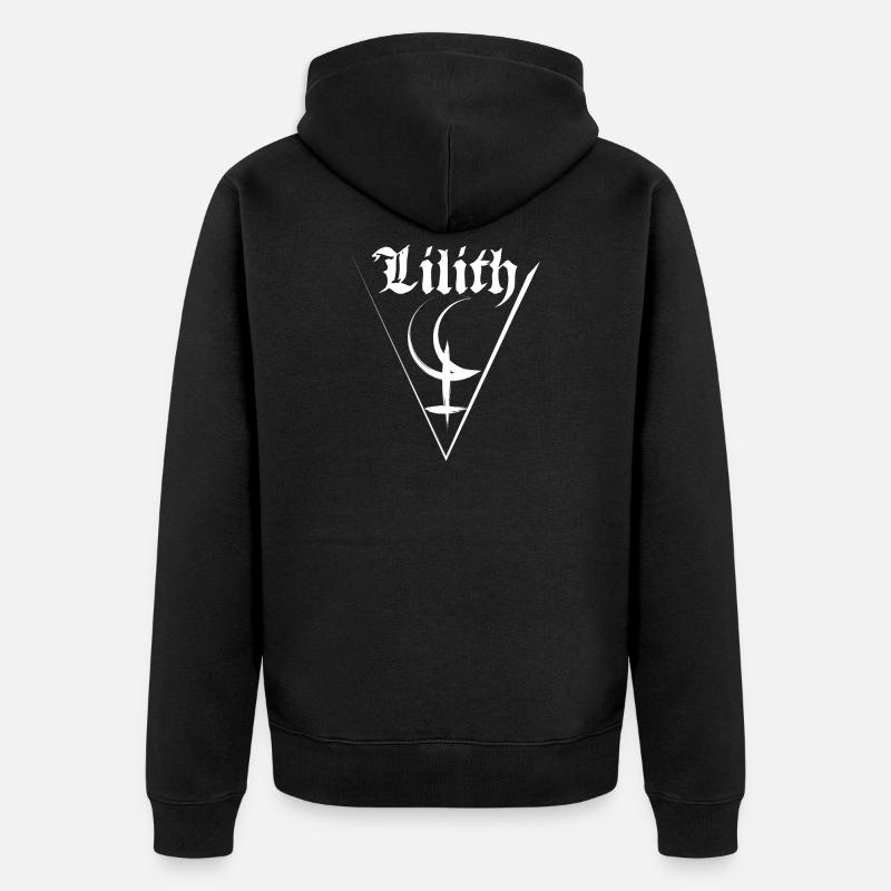 Symbole de Lilith - Veste à capuche bio Premium Unisexe - noir