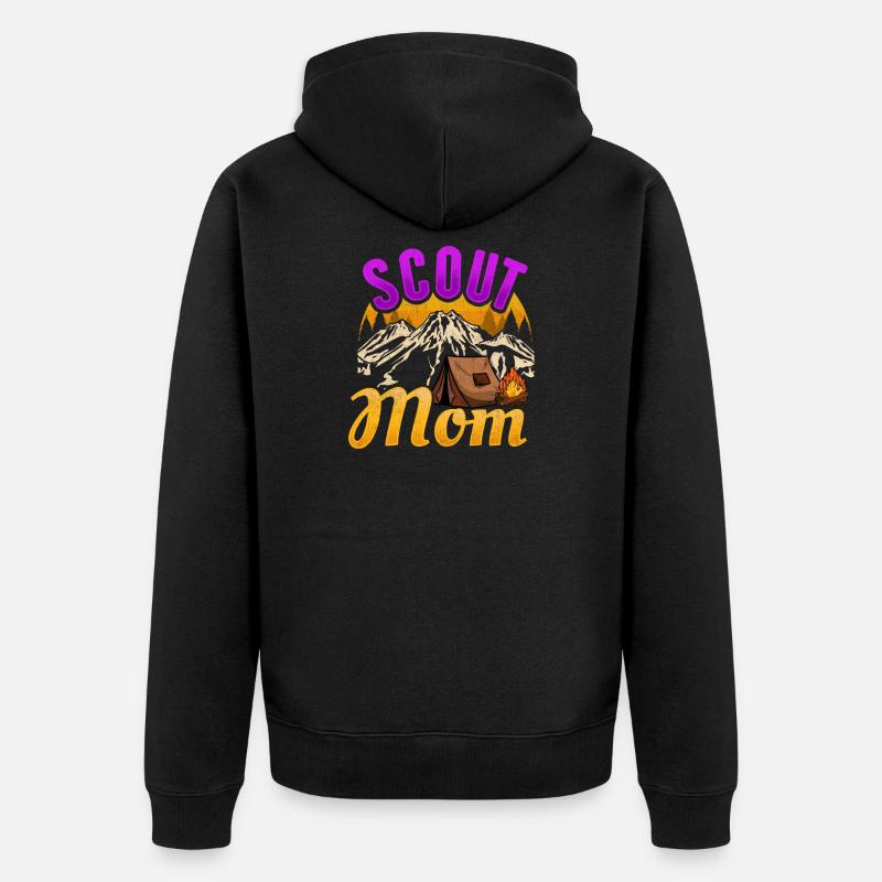 Tentes scoutes Camp scout - Veste à capuche bio Premium Unisexe - noir