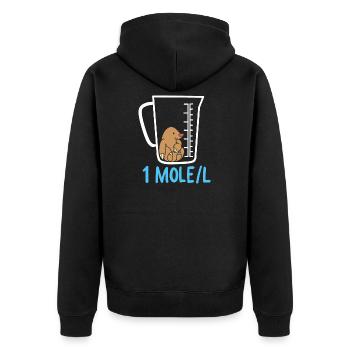 Science teaching - Unisex Premium Organic Zip Hoodie - black - Back - Nico (187cm)