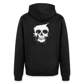 Crâne crâne graffiti - Veste à capuche bio Premium Unisexe - noir - Dos - Nico (187cm)