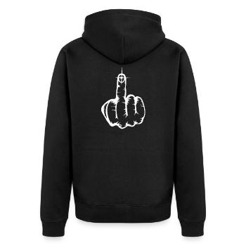 Va te faire foutre - majeur - Veste à capuche bio Premium Unisexe - noir - Dos - Nico (187cm)
