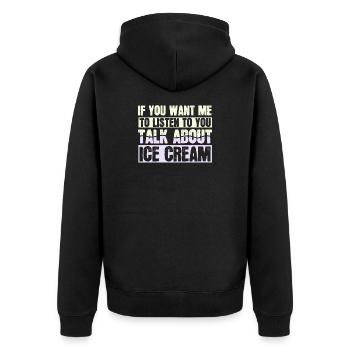 la glace - Veste à capuche bio Premium Unisexe - noir - Dos - Nico (187cm)