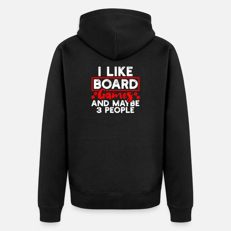 Gesellschaftsspiele Brettspiele - Unisex Premium Bio Zip Hoodie - Schwarz