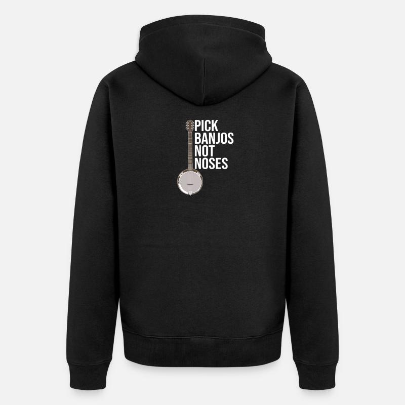 Banjo - Pick Banjos Not Noses - Veste à capuche bio Premium Unisexe - noir