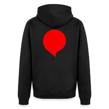 Personnalisez votre propre bulle de parole Bande dessinée - Veste à capuche bio Premium Unisexe - noir - Dos - Nico (187cm)