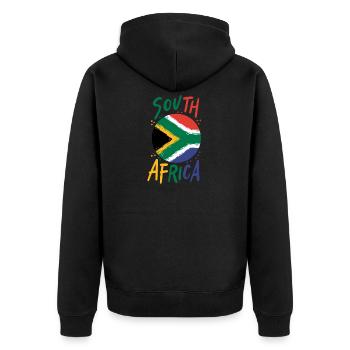 Afrique du Sud - Veste à capuche bio Premium Unisexe - noir - Dos - Nico (187cm)