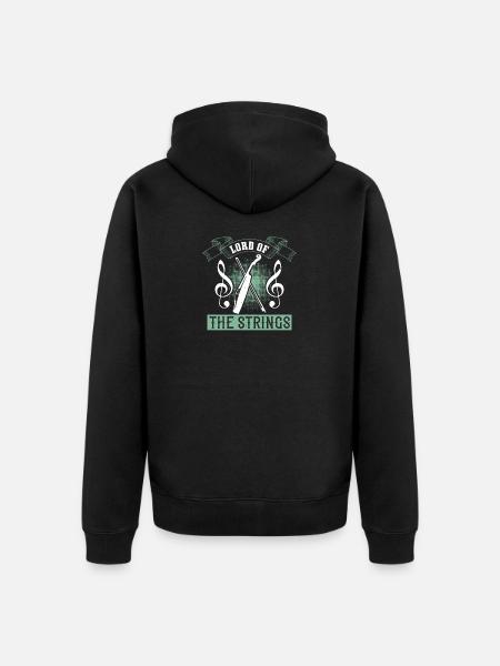 Violine - Lord of the strings - Unisex Premium Bio Zip Hoodie - Schwarz
