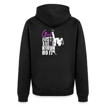 Fille Just Tae Kwon Do It Taekwondo Gift Ladies - Veste à capuche bio Premium Unisexe - noir - Dos - Nico (187cm)