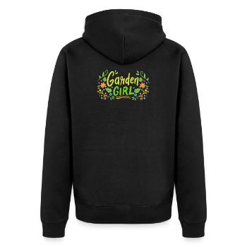 Gardening Gardening Gardening - Unisex Premium Organic Zip Hoodie - black - Back - Nico (187cm)
