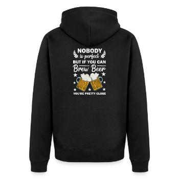 Brasseur de bière Brassage - Veste à capuche bio Premium Unisexe - noir - Dos - Nico (187cm)