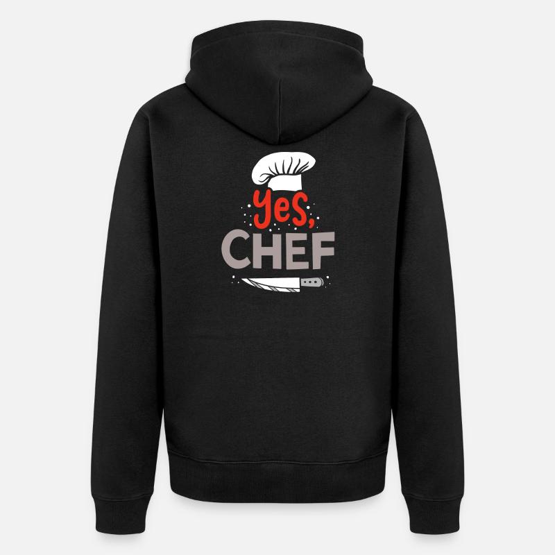 Chefkoch Koch Küchenchef - Unisex Premium Bio Zip Hoodie - Schwarz