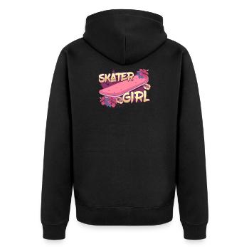 Skater Girl Skateboard - Veste à capuche bio Premium Unisexe - noir - Dos - Nico (187cm)