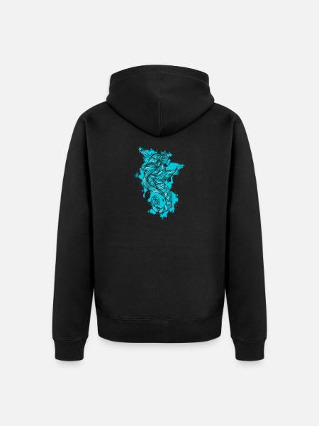 hippocampe - Veste Ă capuche bio Premium Unisexe - noir