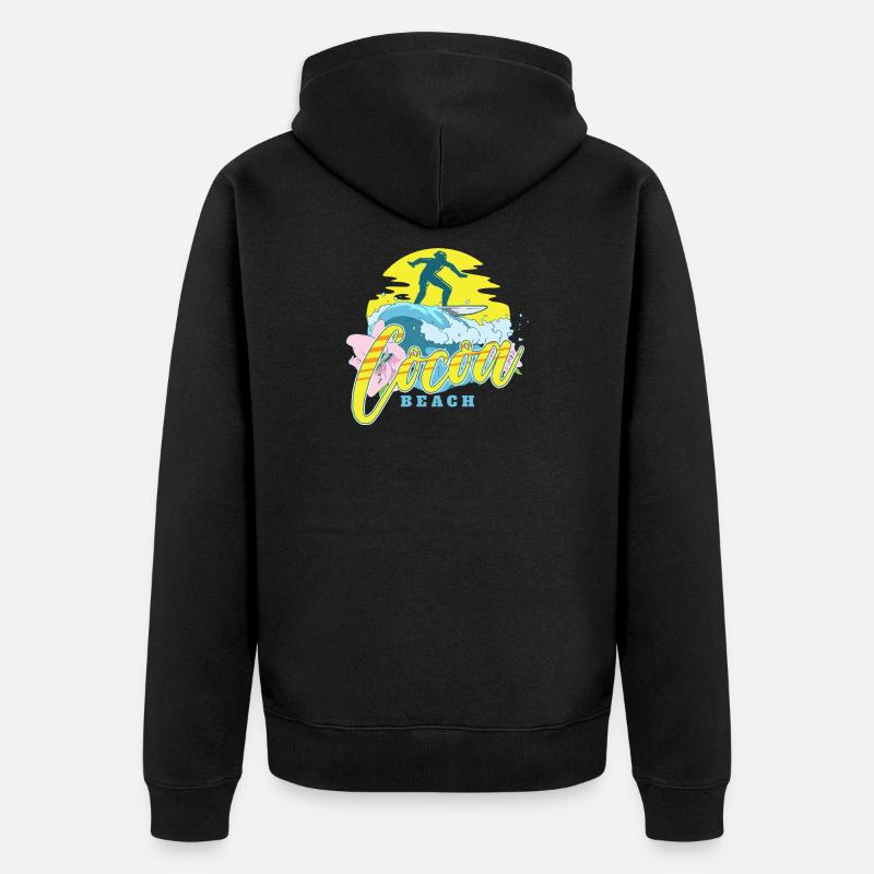 Plage de Cacao - Veste à capuche bio Premium Unisexe - noir