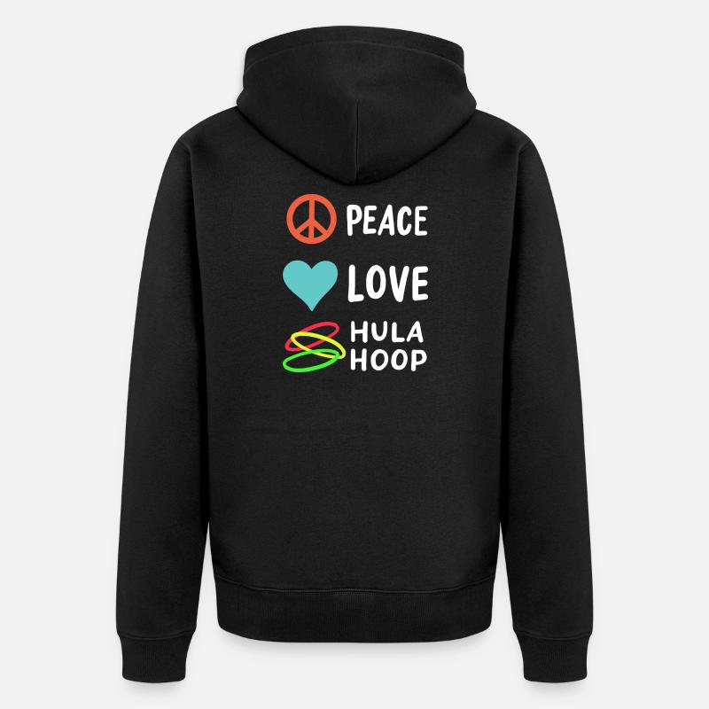 Hulahoop - Unisex Premium Bio Zip Hoodie - Schwarz