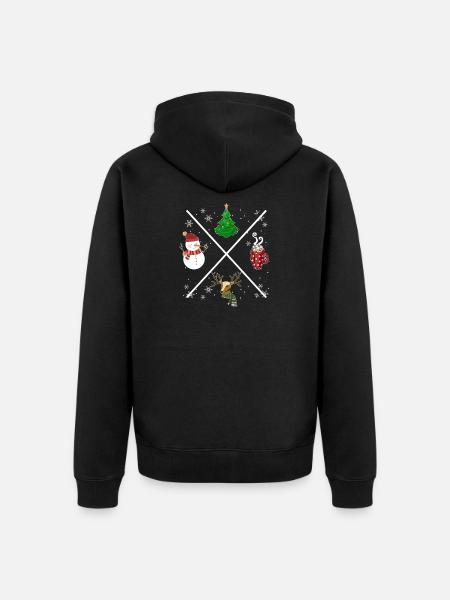 Weihnachts X - Unisex Premium Bio Zip Hoodie - Schwarz