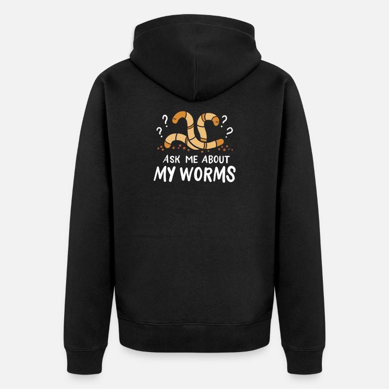 Worms Constructeurs de vers - Veste à capuche bio Premium Unisexe - noir