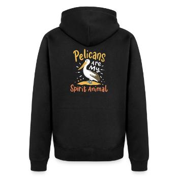 Amateurs de pélican Pelikan - Veste à capuche bio Premium Unisexe - noir - Dos - Nico (187cm)