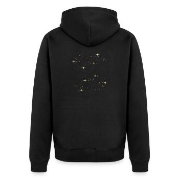 Étoiles étoiles étoiles étoiles - Veste à capuche bio Premium Unisexe - noir - Dos - Nico (187cm)