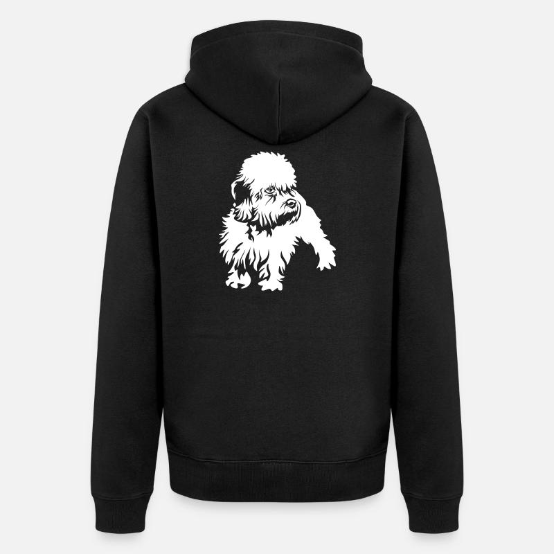 Dandie Dinmont Terrier "Black Edition" - Veste à capuche bio Premium Unisexe - noir