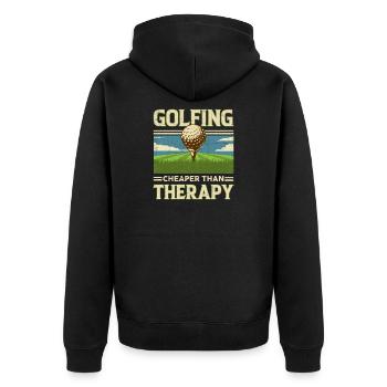 le golf - Veste à capuche bio Premium Unisexe - noir - Dos - Nico (187cm)