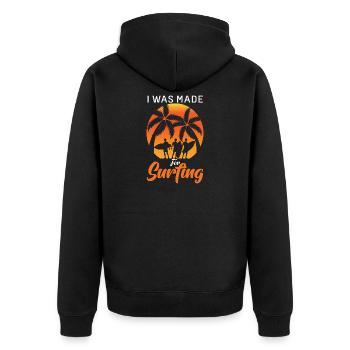 surfant - Veste à capuche bio Premium Unisexe - noir - Dos - Nico (187cm)