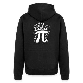 Pi Pi Day Mathe - Unisex Premium Bio Zip Hoodie - Schwarz - Hinten - Nico (187cm)