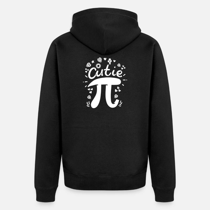 Pi Pi Day Math - Unisex Premium Organic Zip Hoodie - black