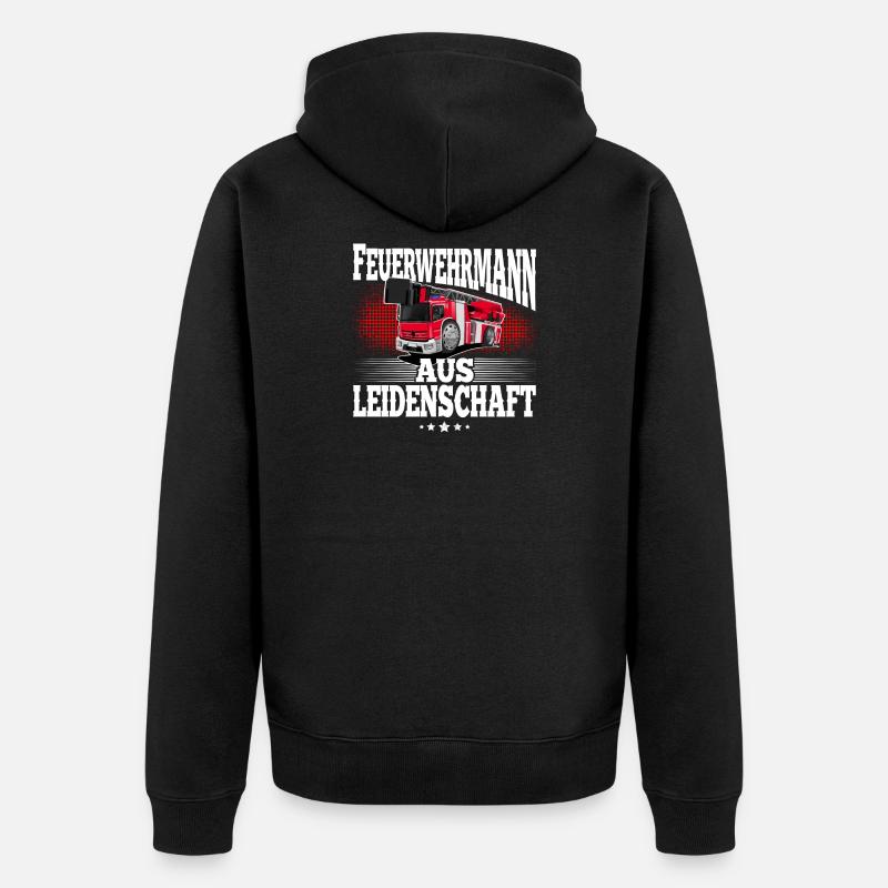 Pompier - Veste à capuche bio Premium Unisexe - noir