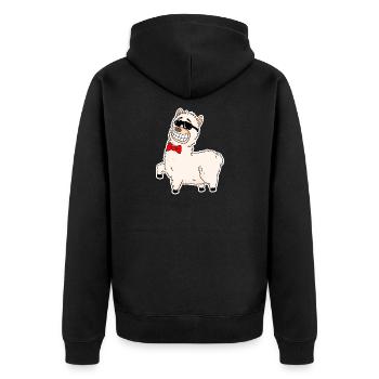 Alpagas - Veste à capuche bio Premium Unisexe - noir - Dos - Nico (187cm)