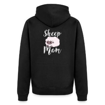 mouton mouton maman mère - Veste à capuche bio Premium Unisexe - noir - Dos - Nico (187cm)